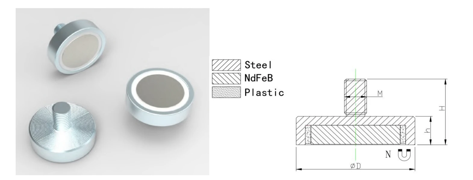 NdFeB pot magnet