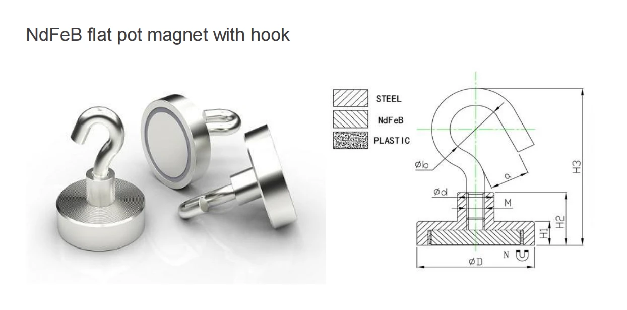 pot magnet with hook